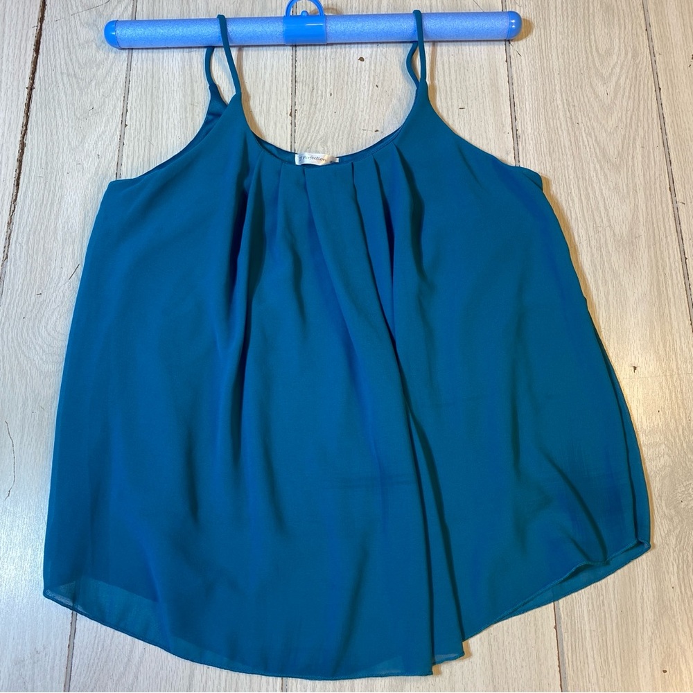 JJ Perfection Women's Teal Blue  Sleeveless Blouse Tank Top Size Medium